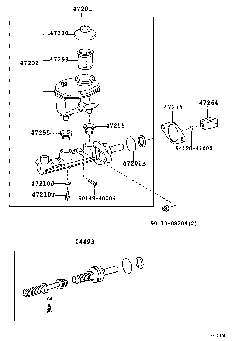 04493-60320 CYLINDER KIT, BRAKE MASTER product image