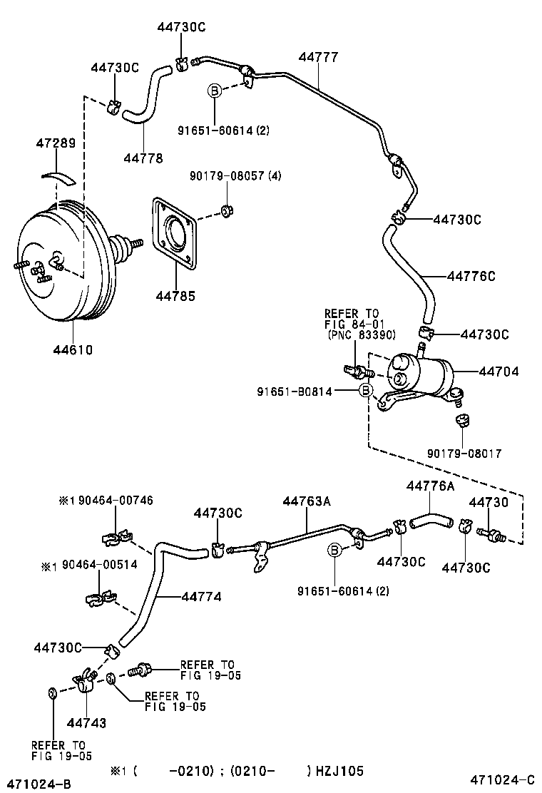 44772-60120 HOSE, CHECK VALVE TO BRAKE BOOSTER product image