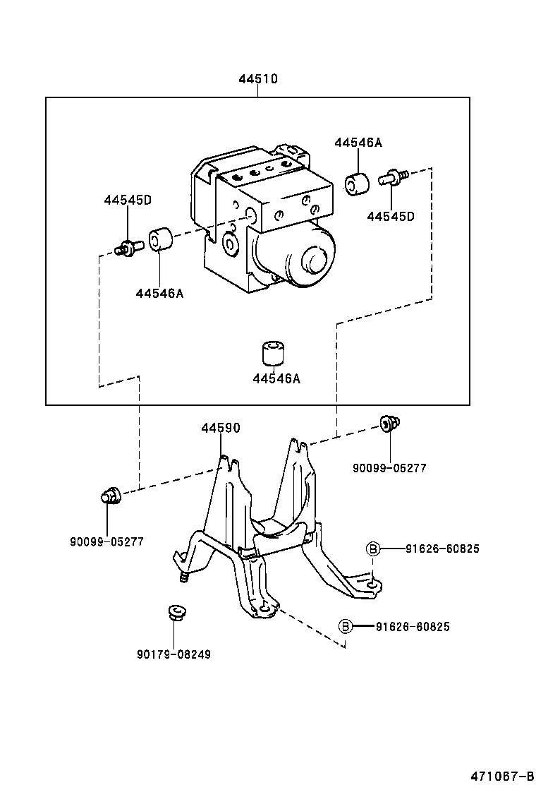 44590-48020 BRACKET ASSY, BRAKE ACTUATOR product image