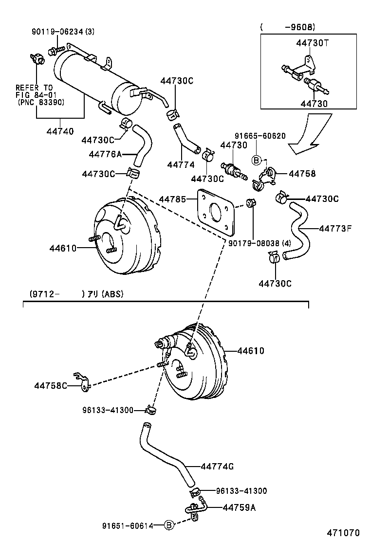 44740-16030 RESERVOIR ASSY, VACUUM product image