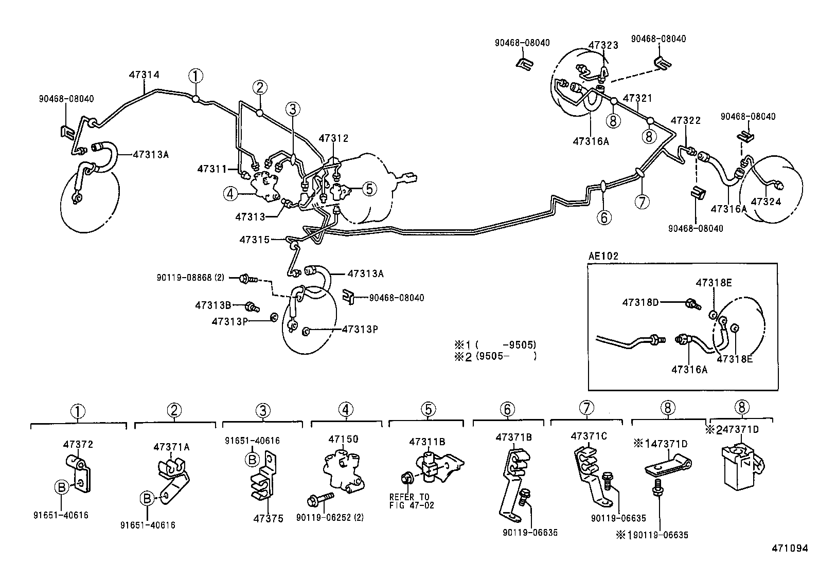 47150-33010 VALVE ASSY, PROPORTIONING product image