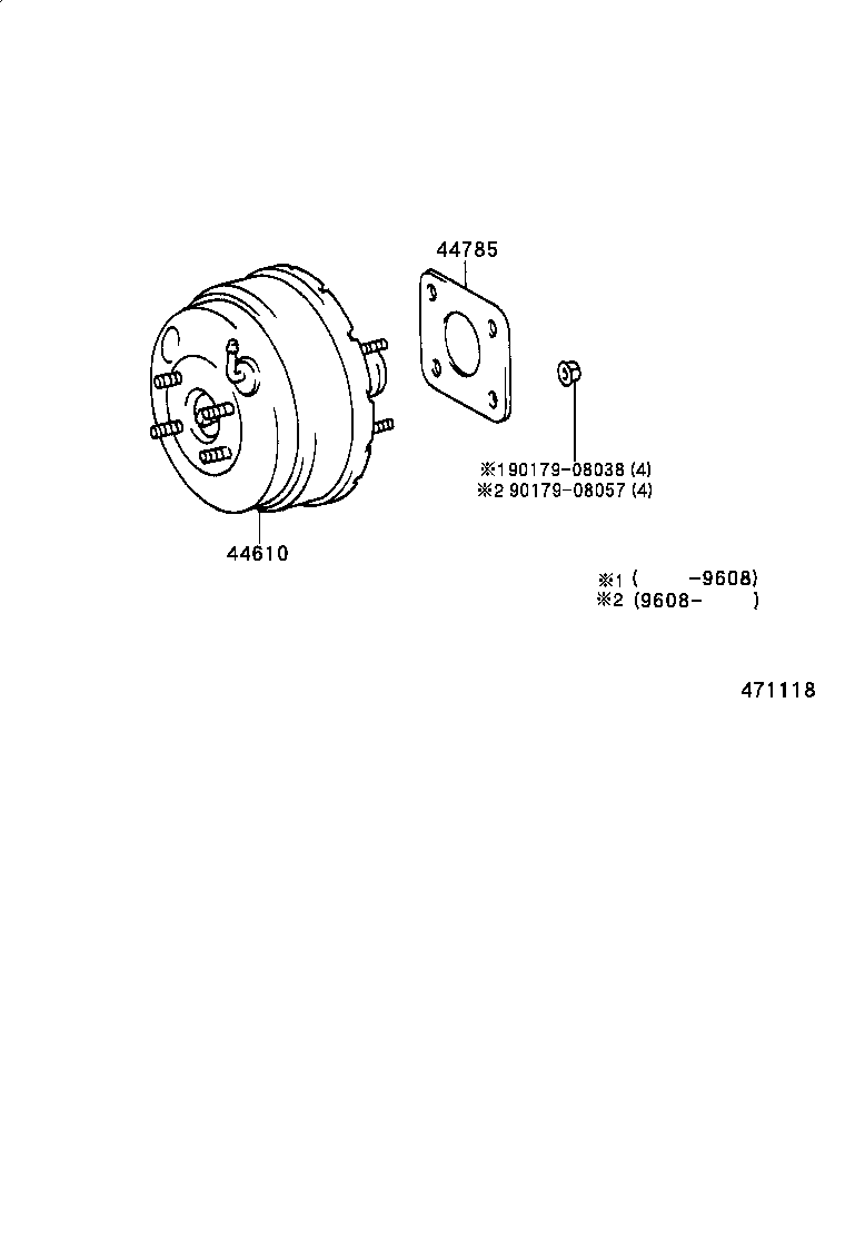 44610-2J020 BOOSTER ASSY, BRAKE product image