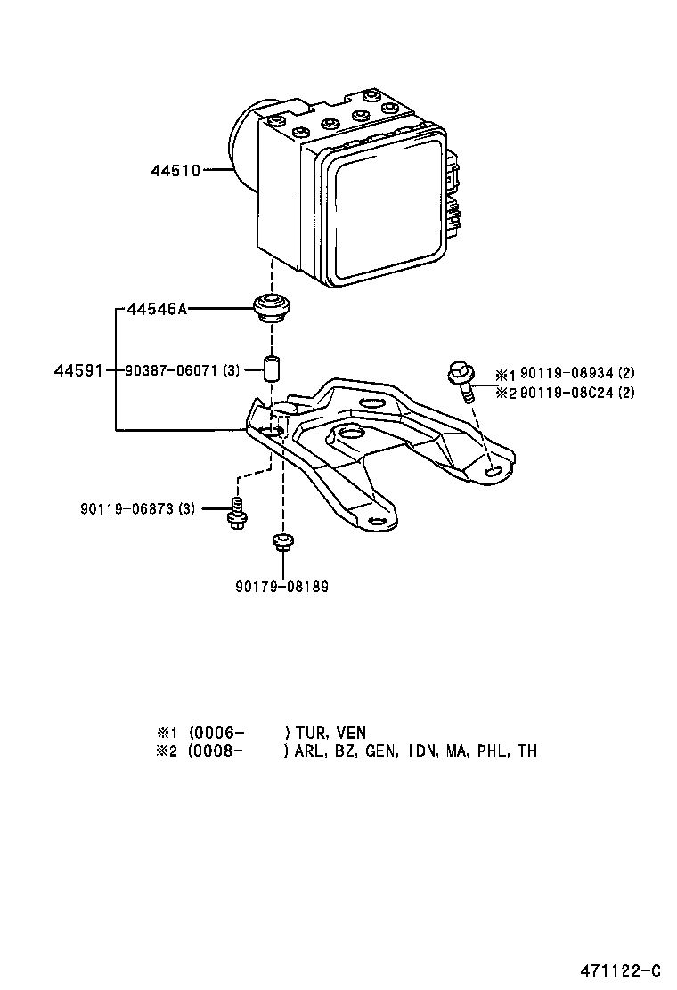 47311-12590 TUBE, FRONT BRAKE, NO.1 product image