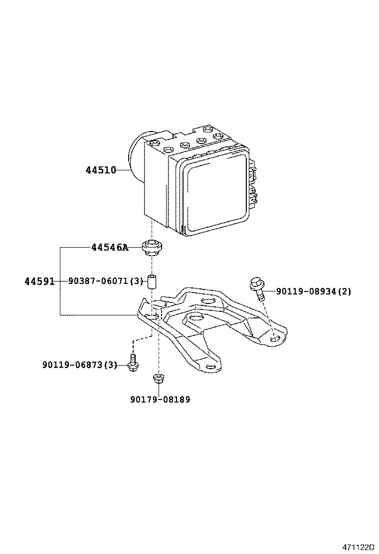 47323-13080 TUBE, REAR BRAKE, NO.3 product image
