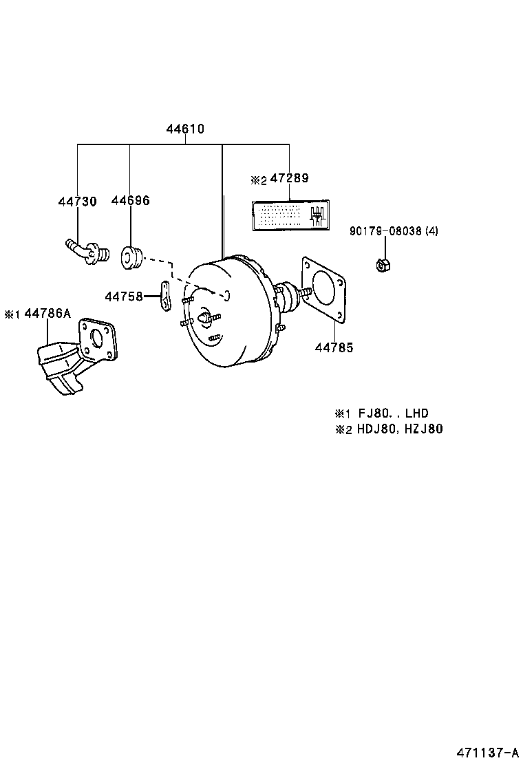 44610-60760 BOOSTER ASSY, BRAKE product image