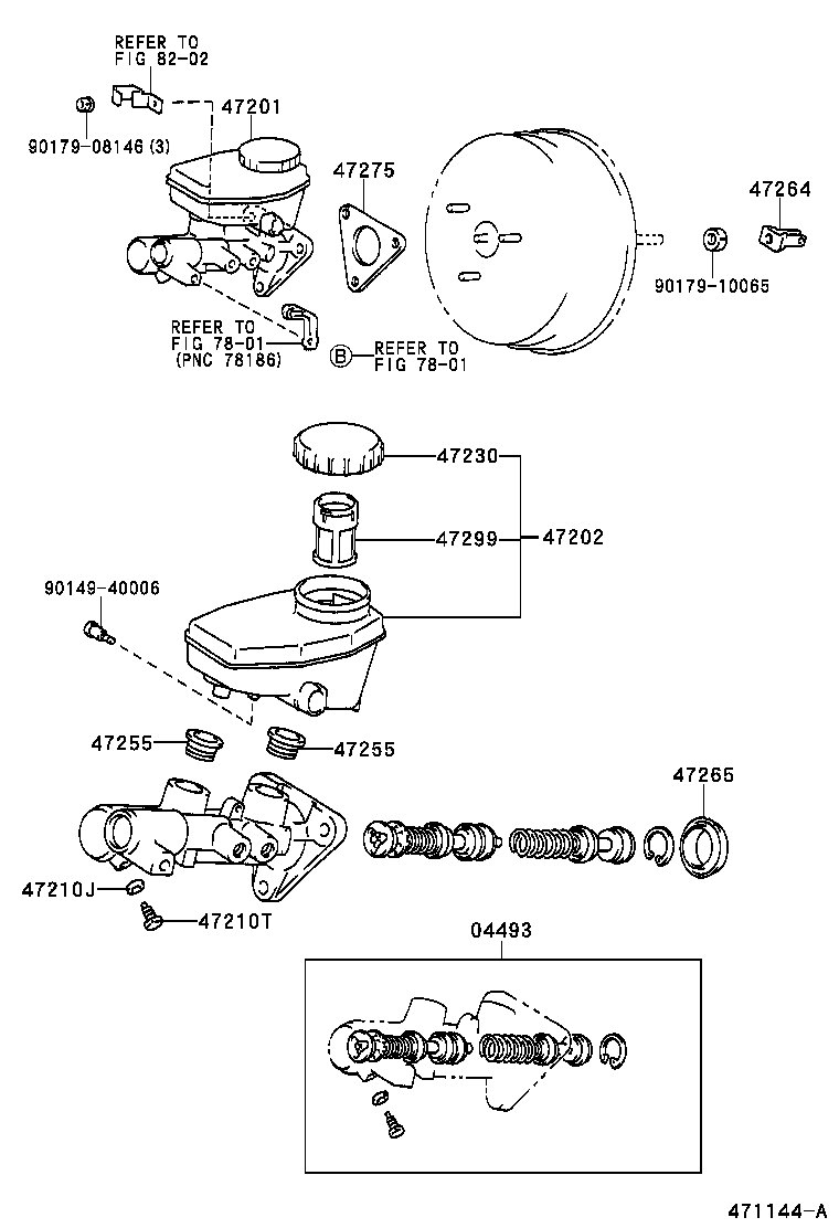 04493-30210 CYLINDER KIT, BRAKE MASTER product image