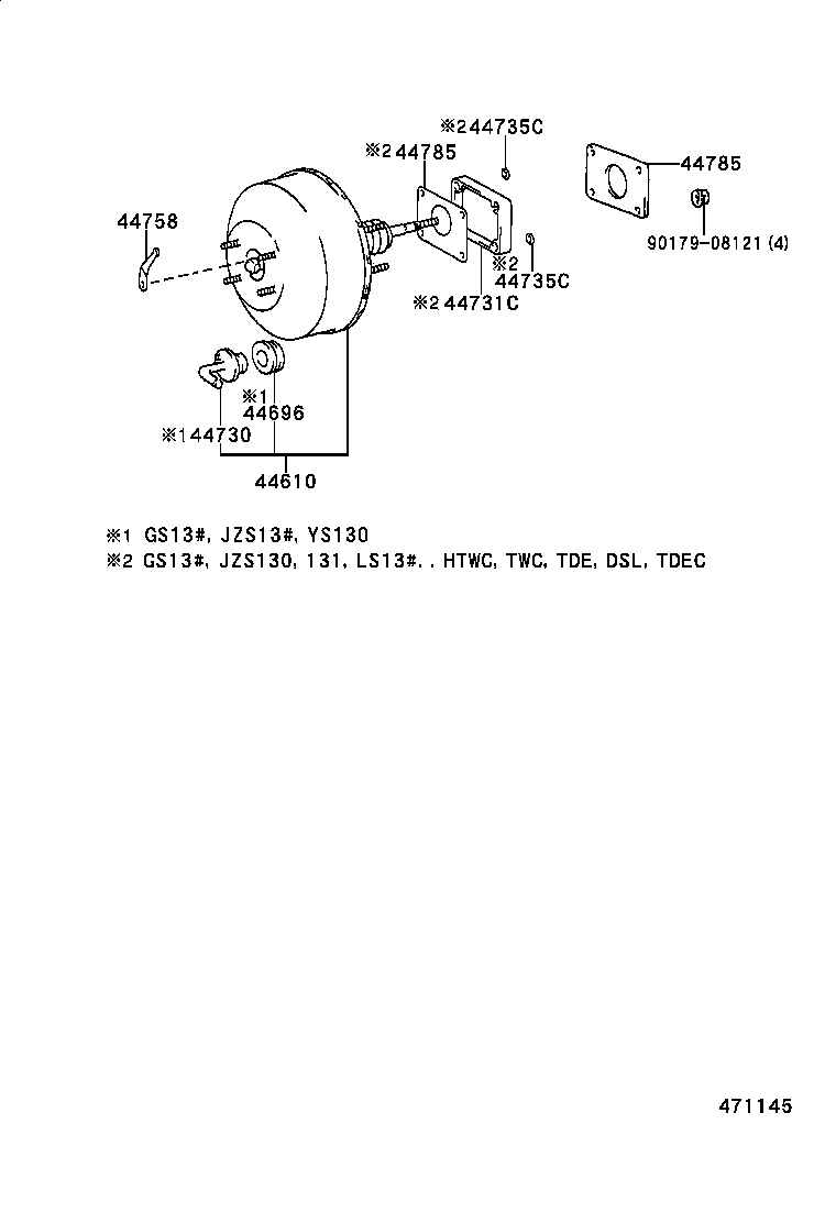44610-30871 BOOSTER ASSY, BRAKE product image