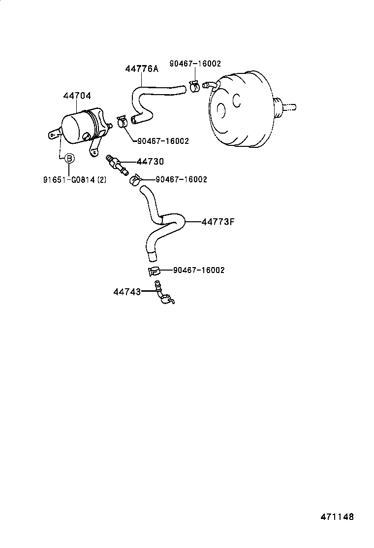 44610-30871 BOOSTER ASSY, BRAKE product image