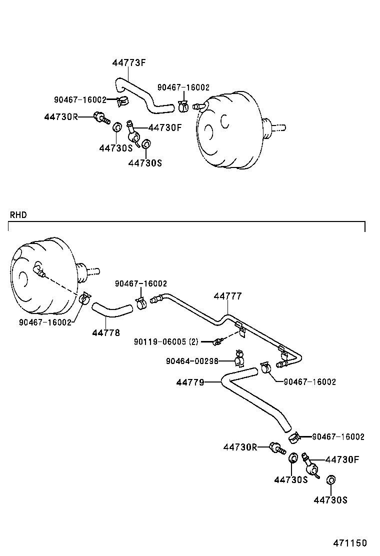 44610-30840 BOOSTER ASSY, BRAKE product image