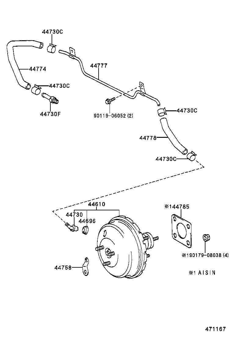 44610-2D280 BOOSTER ASSY, BRAKE product image