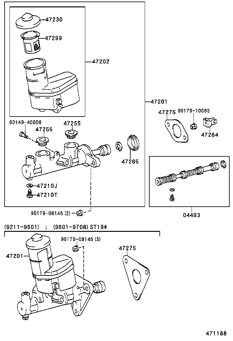 47201-2B150 CYLINDER SUB-ASSY, BRAKE MASTER product image