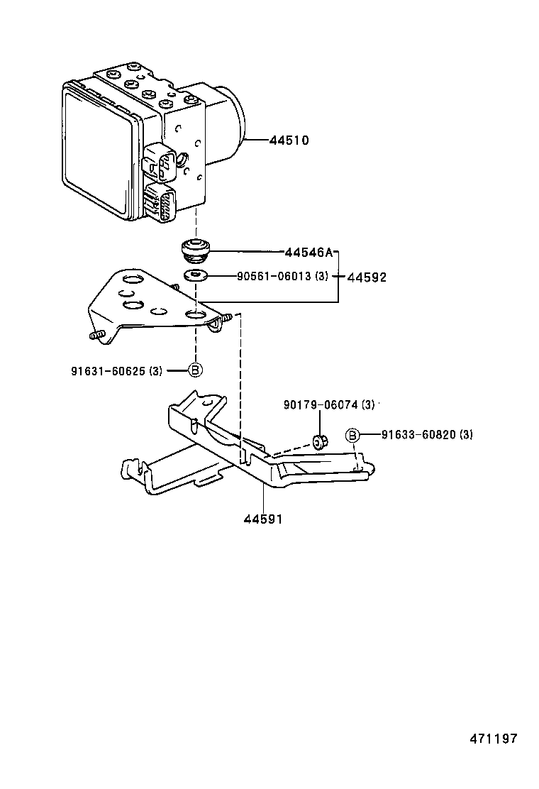 44592-21010 BRACKET, BRAKE ACTUATOR, NO.2 product image