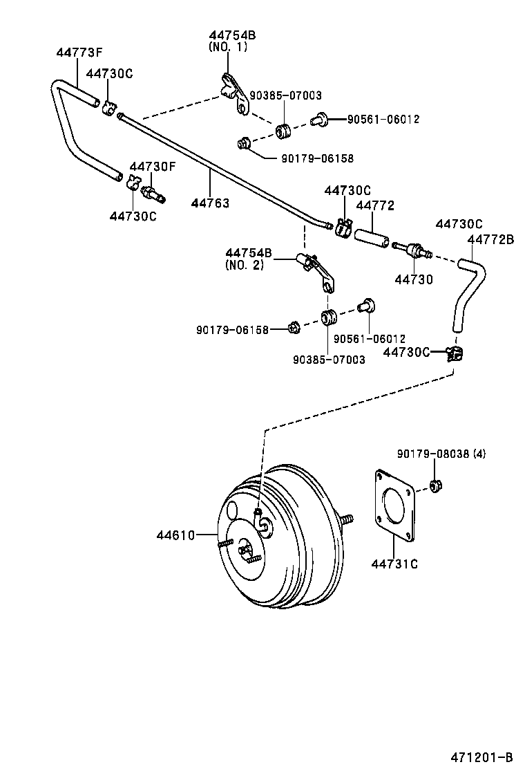44774-06030 HOSE, UNION TO WAY product image