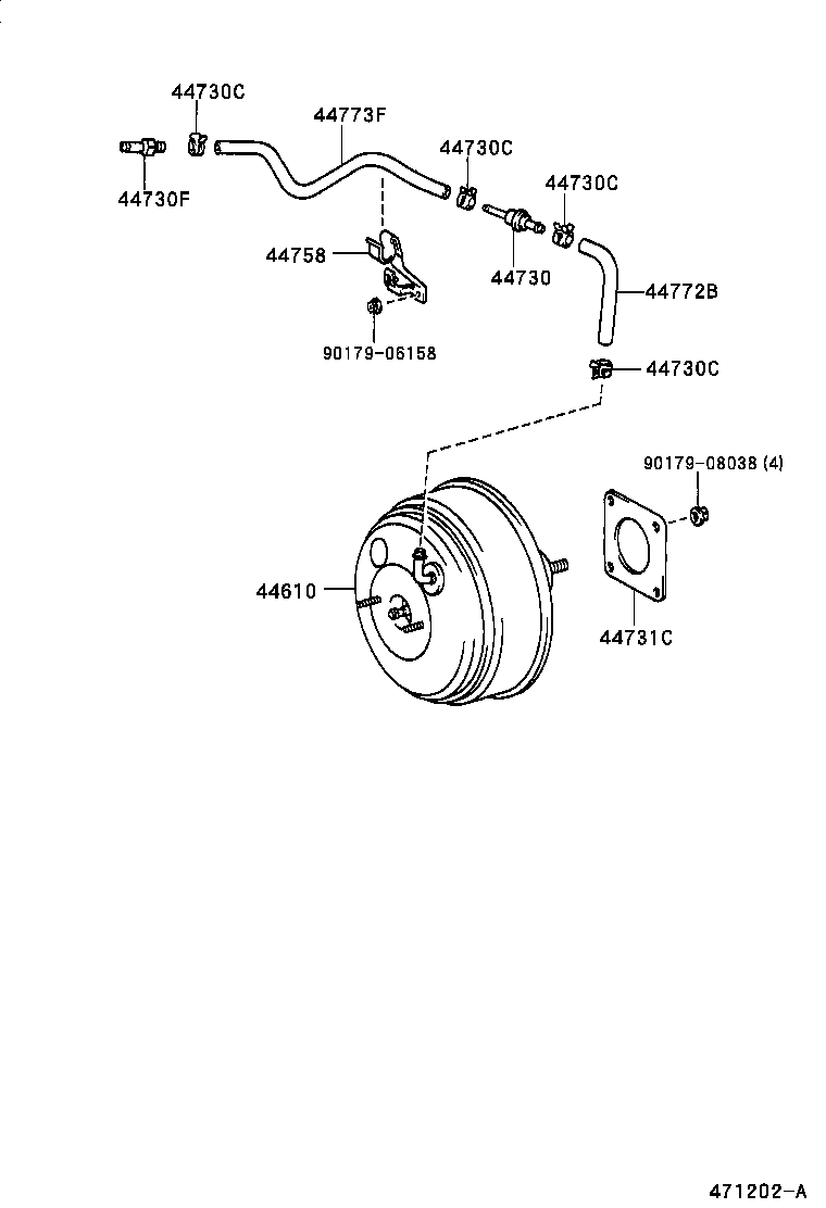 44774-06030 HOSE, UNION TO WAY product image