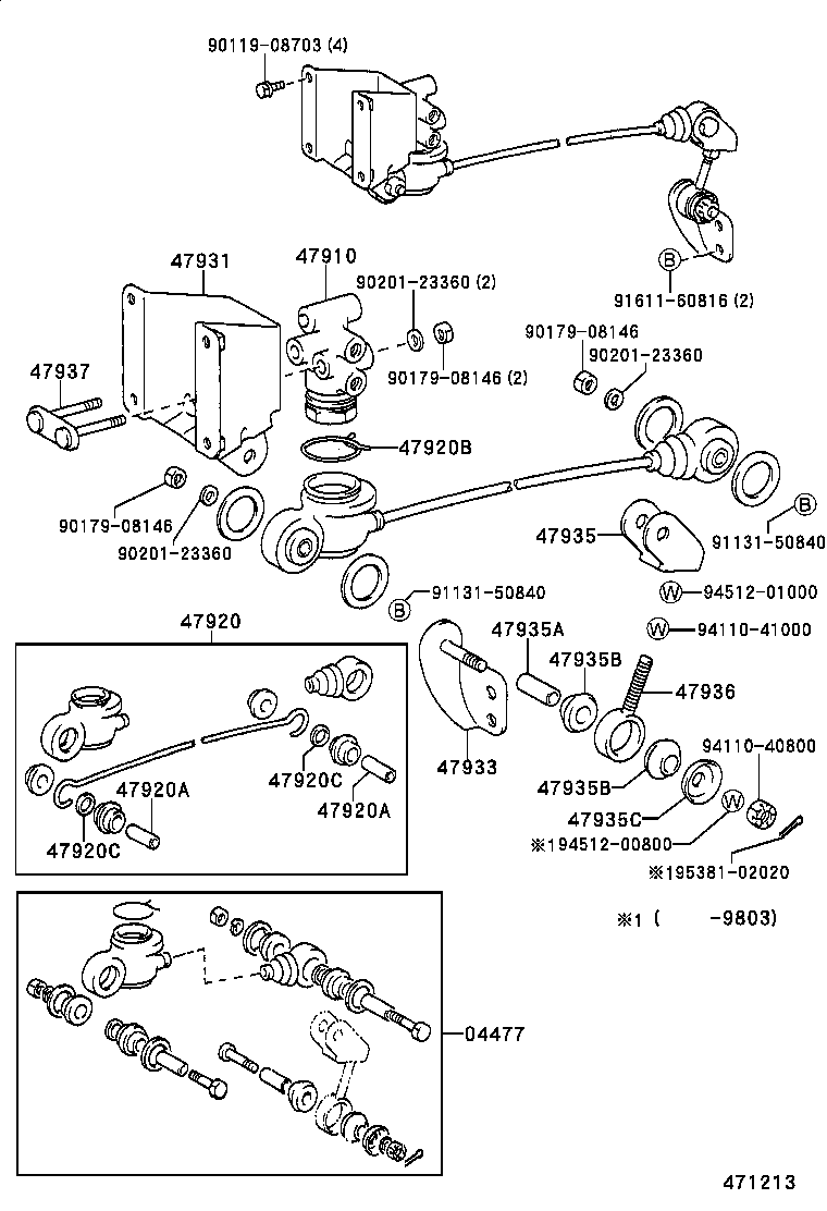 47311-25280 TUBE, FRONT BRAKE, NO.1 product image