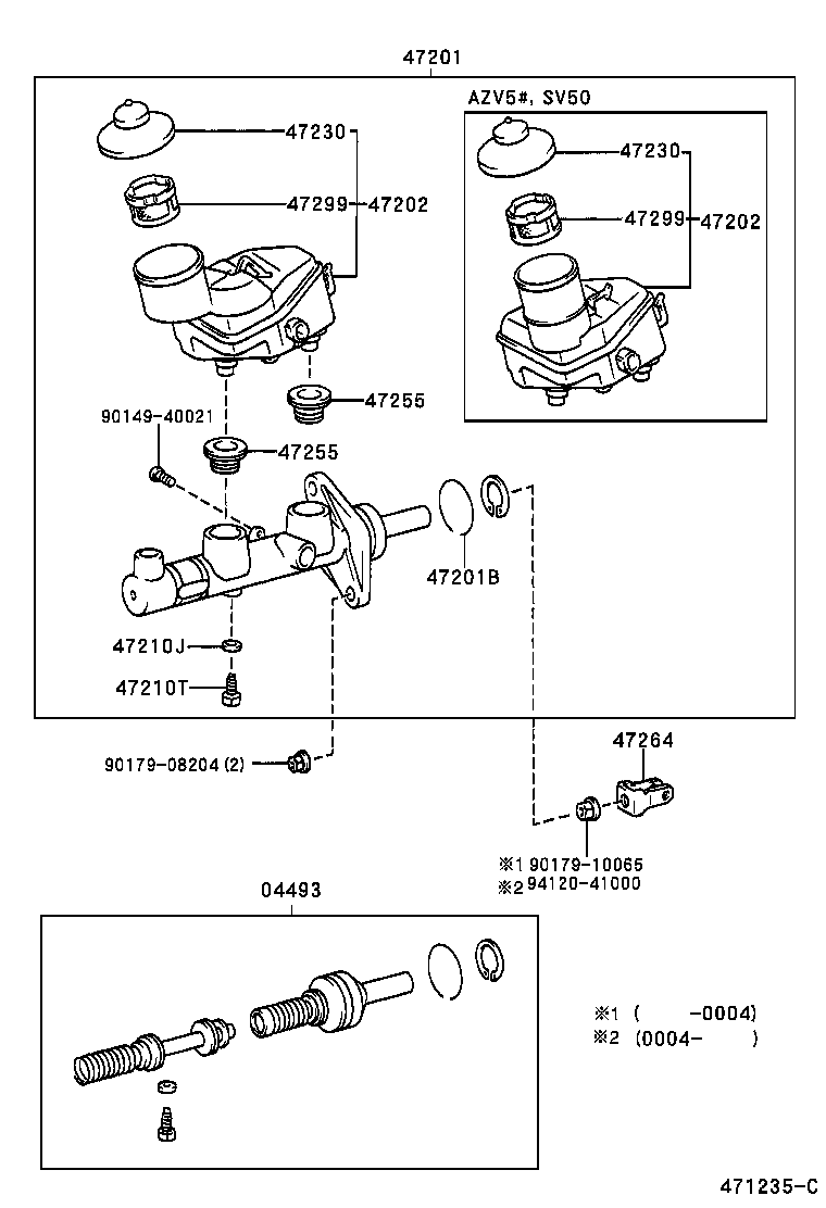 47220-32080 RESERVOIR SUB-ASSY, BRAKE MASTER CYLINDER product image