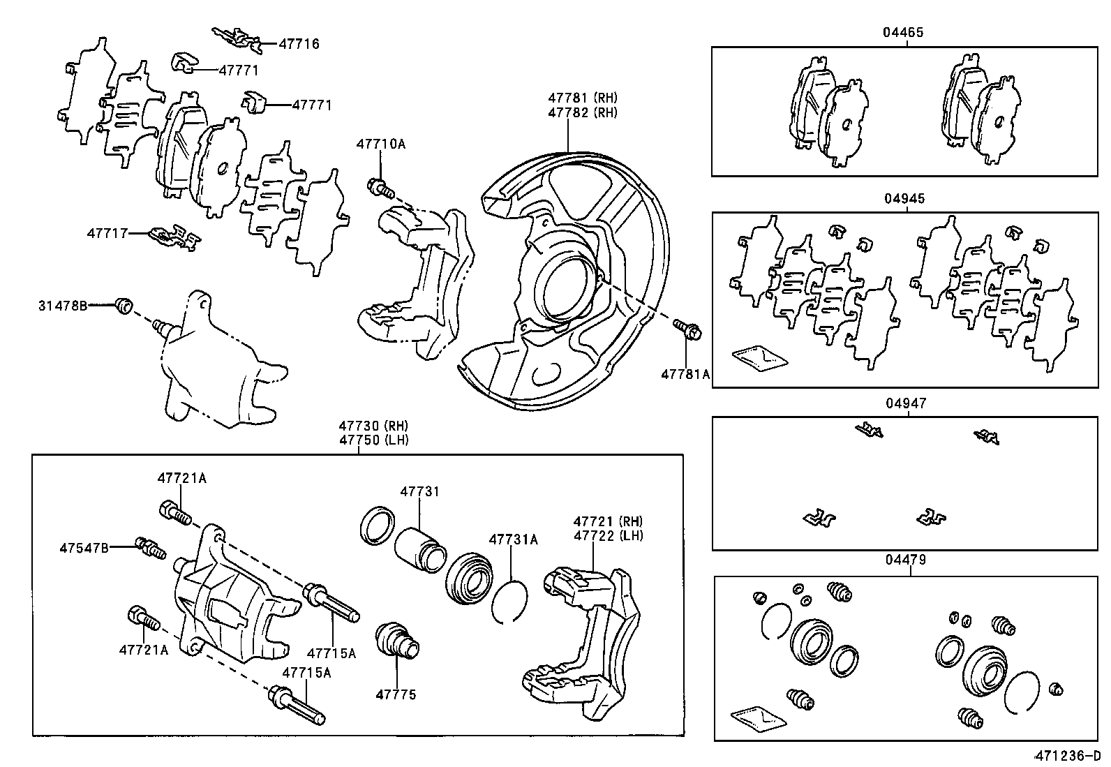 47716-32130 PLATE, PAD SUPPORT, NO.2(FOR FRONT DISC BRAKE) product image
