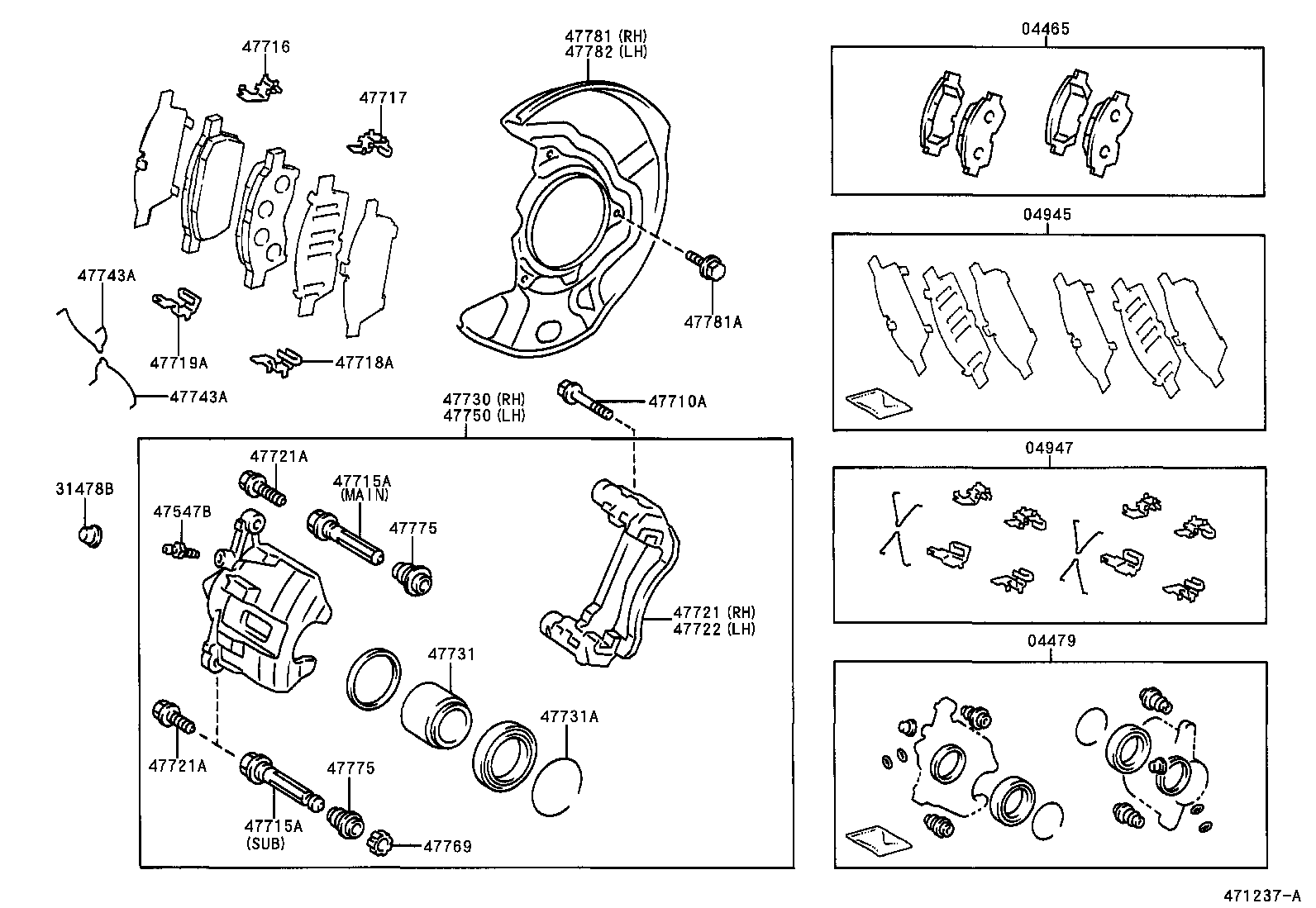 47716-32130 PLATE, PAD SUPPORT, NO.2(FOR FRONT DISC BRAKE) product image