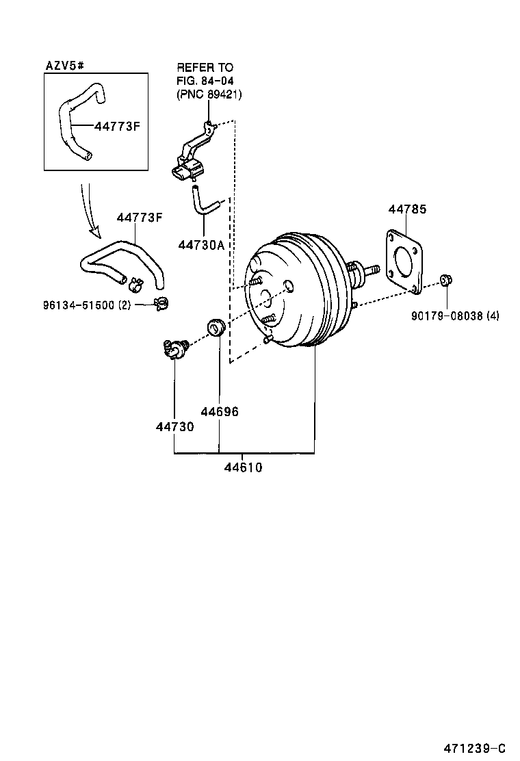44610-32640 BOOSTER ASSY, BRAKE product image