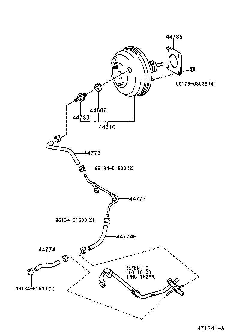 44610-32640 BOOSTER ASSY, BRAKE product image