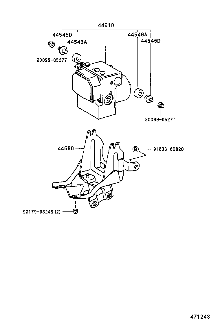 47311-32170 TUBE, FRONT BRAKE, NO.1 product image