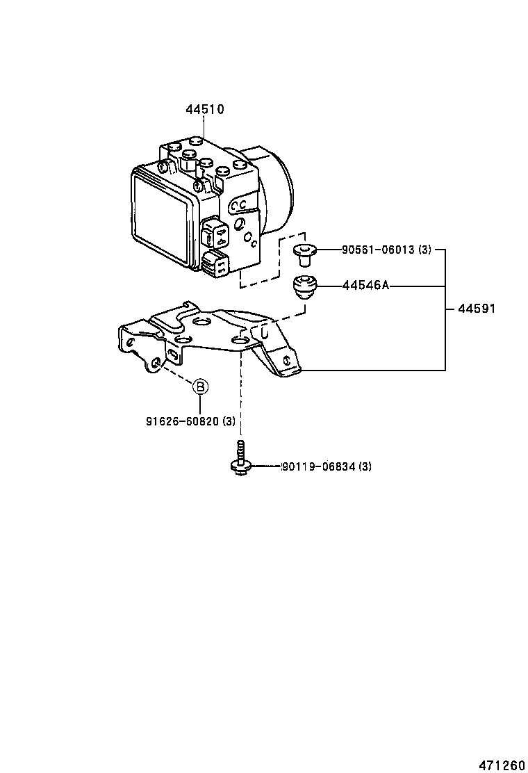 47311-44090 TUBE, FRONT BRAKE, NO.1 product image
