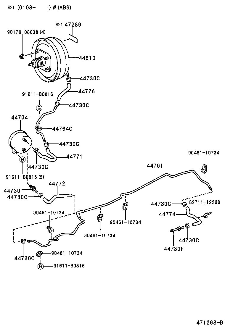 44610-26441 BOOSTER ASSY, BRAKE product image