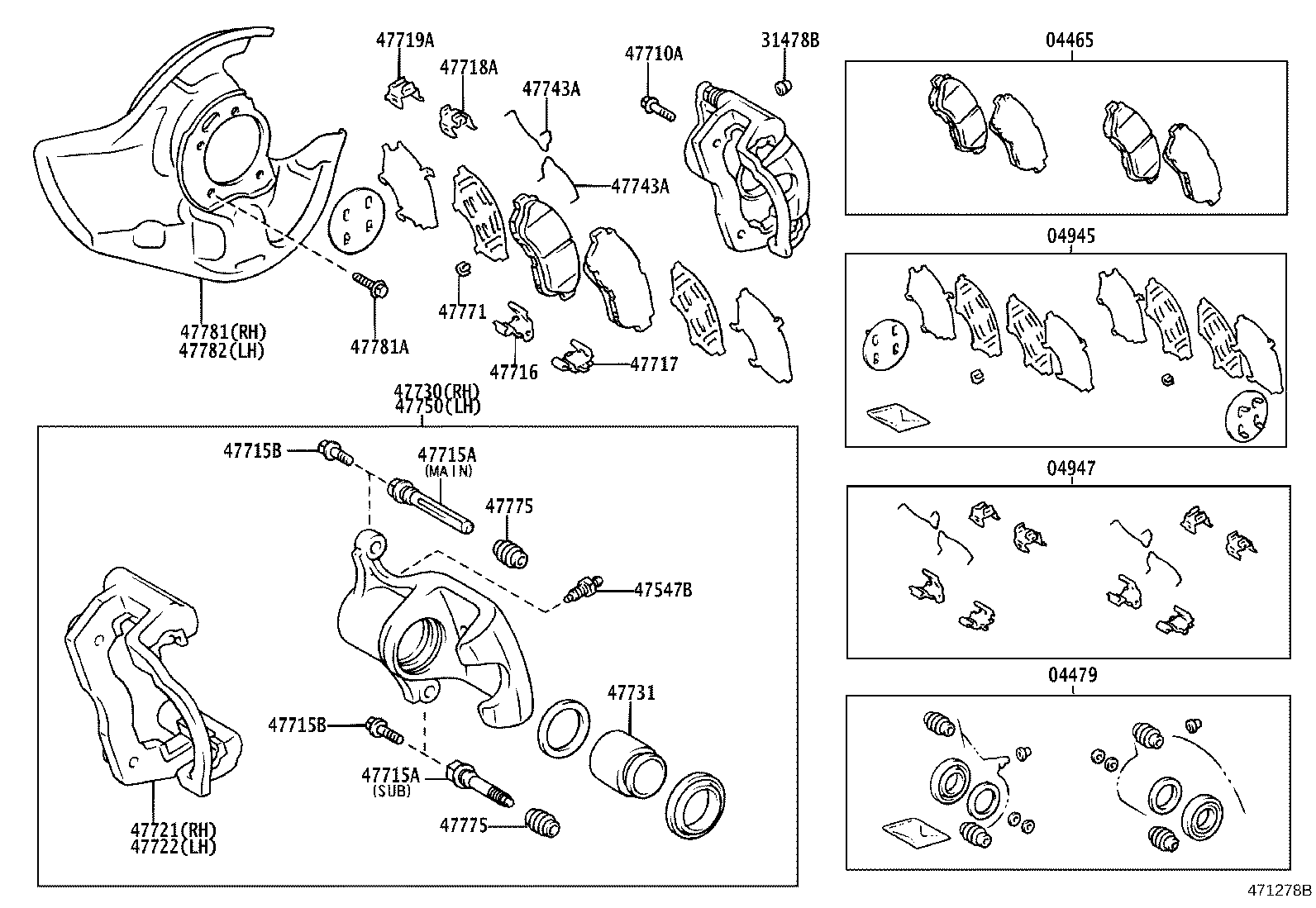 47717-22040 PLATE, PAD SUPPORT, NO.2(FOR FRONT DISC BRAKE) product image