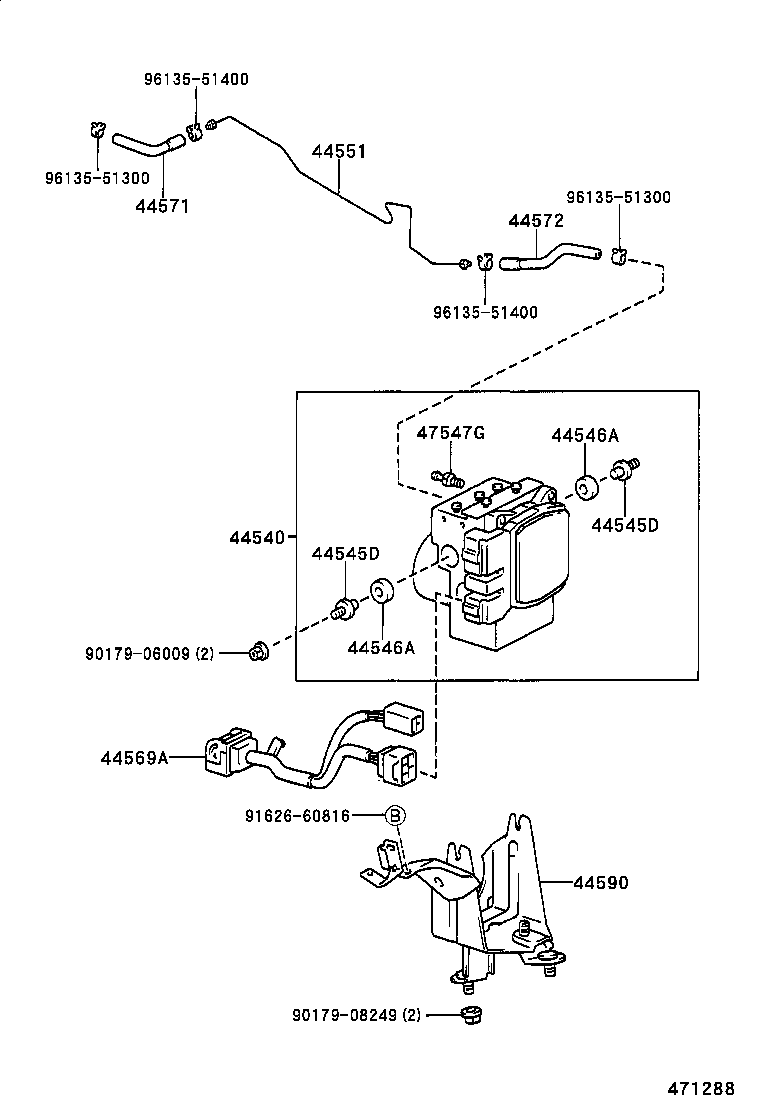 44590-22030 BRACKET ASSY, BRAKE ACTUATOR product image