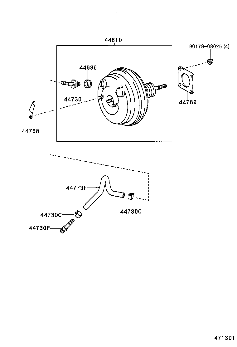 44610-38150 BOOSTER ASSY, BRAKE product image