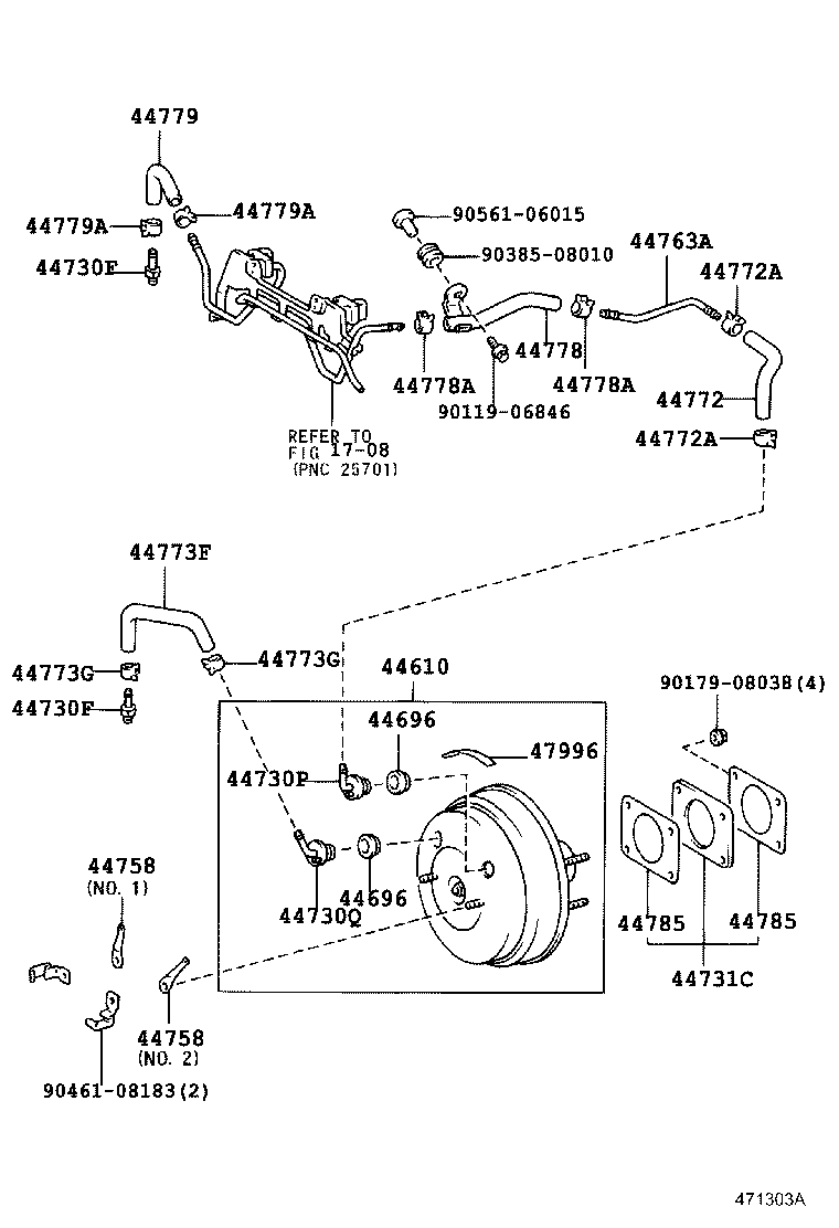 44772-40040 HOSE, CHECK VALVE TO CONNECTOR TUBE product image