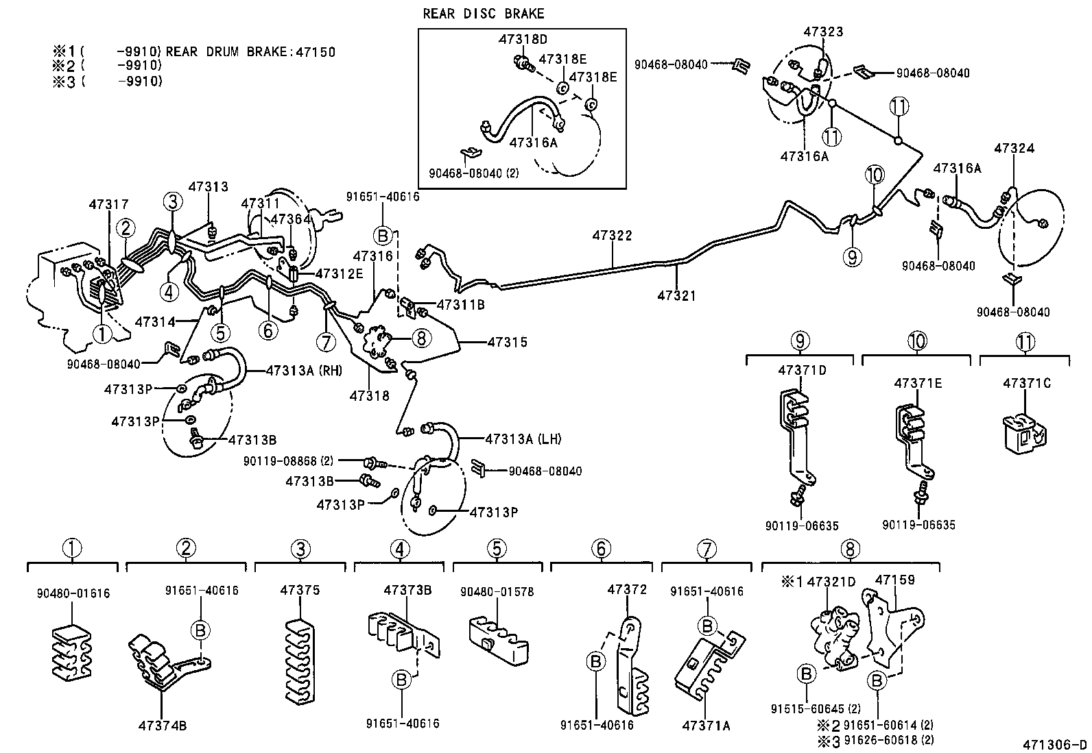 47311-12590 TUBE, FRONT BRAKE, NO.1 product image