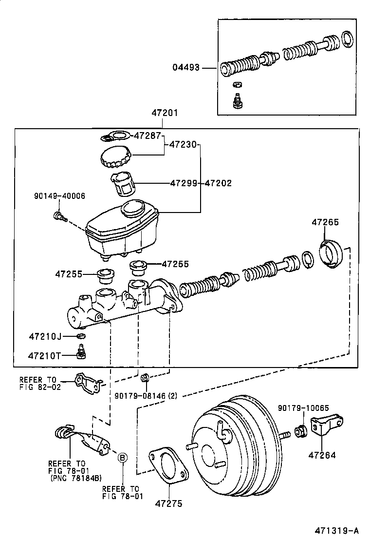 47201-53010 CYLINDER SUB-ASSY, BRAKE MASTER product image