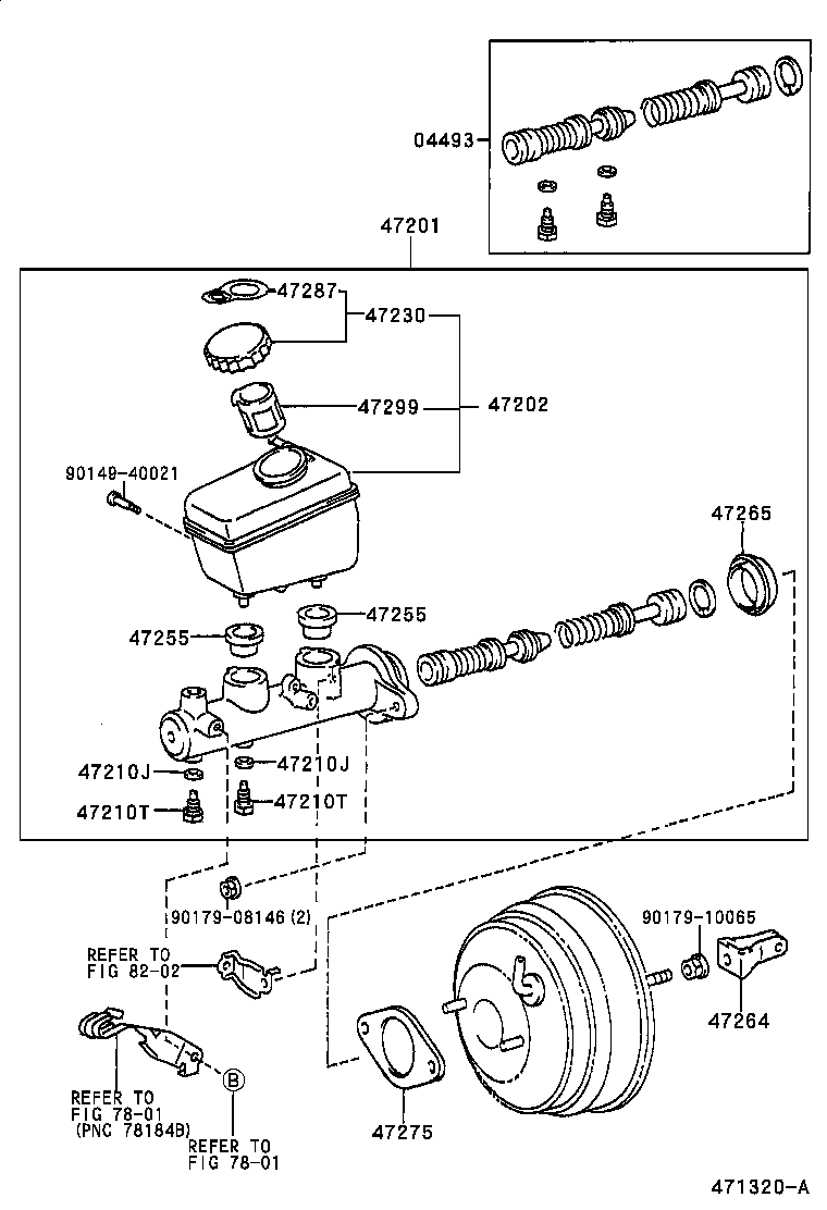 47201-53010 CYLINDER SUB-ASSY, BRAKE MASTER product image
