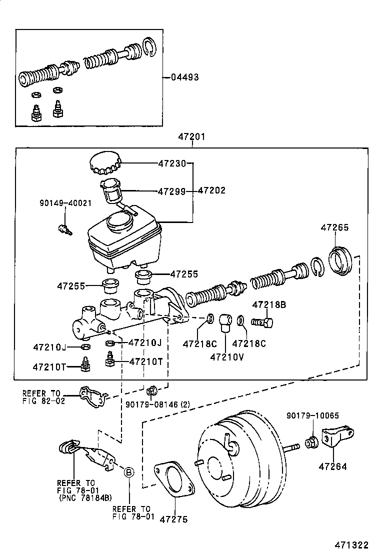 47201-53010 CYLINDER SUB-ASSY, BRAKE MASTER product image