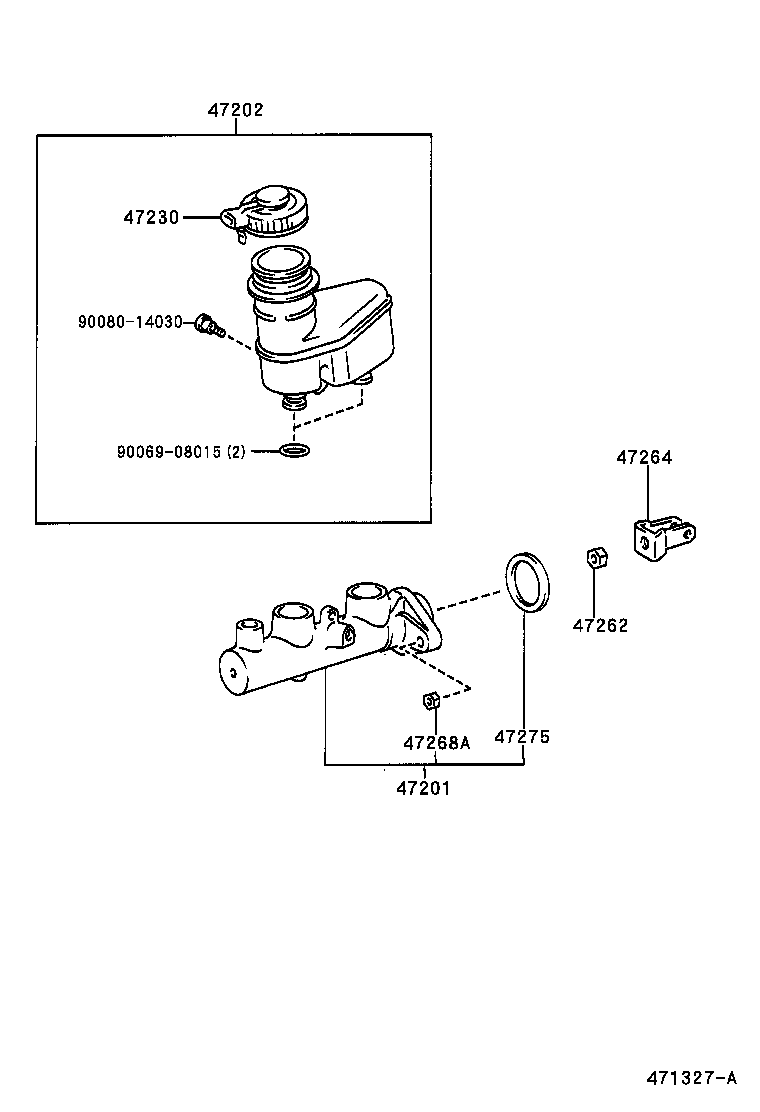 47230-02030 CAP ASSY, BRAKE MASTER CYLINDER RESERVOIR FILLER product image