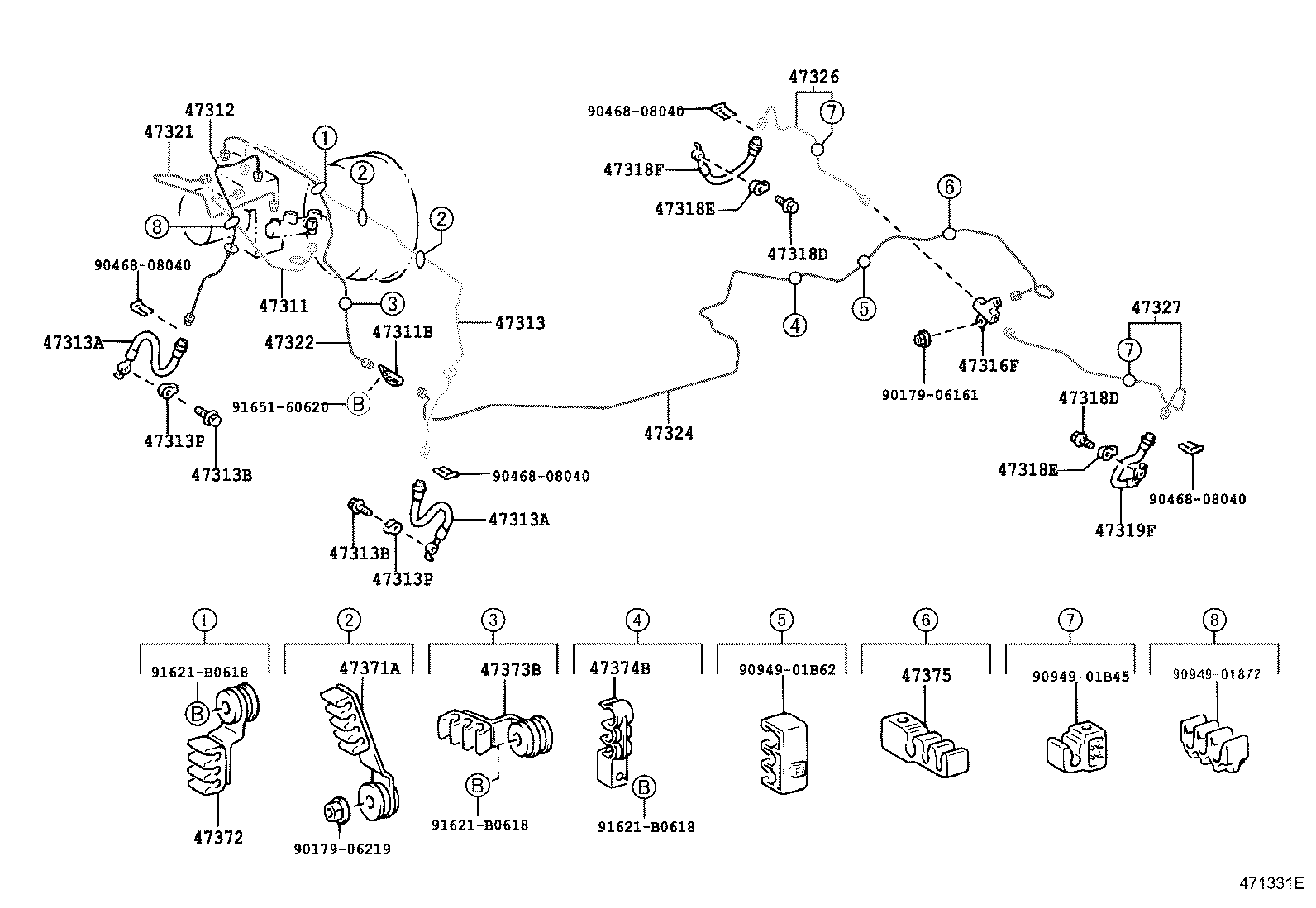 44590-53010 BRACKET ASSY, BRAKE ACTUATOR product image