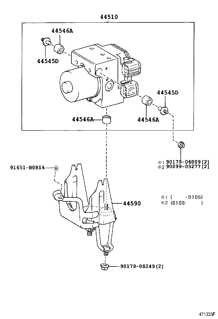44590-53010 BRACKET ASSY, BRAKE ACTUATOR product image