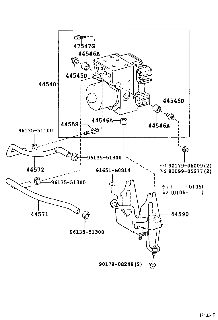 44590-53010 BRACKET ASSY, BRAKE ACTUATOR product image