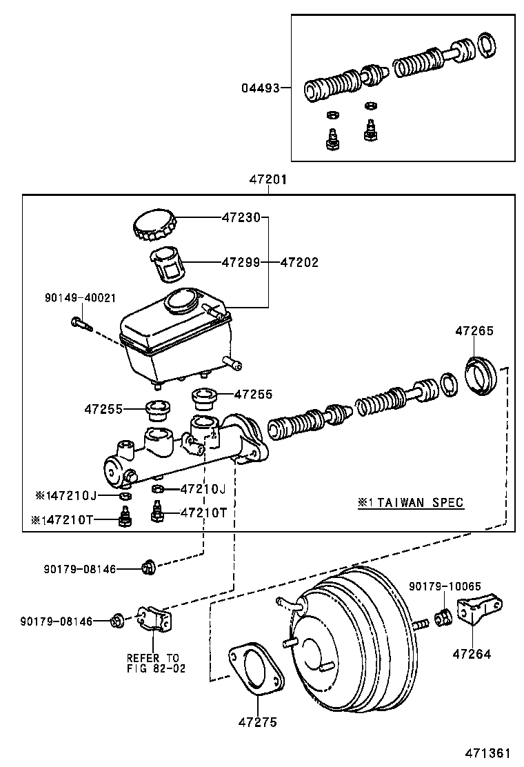 47220-53010 RESERVOIR SUB-ASSY, BRAKE MASTER CYLINDER product image