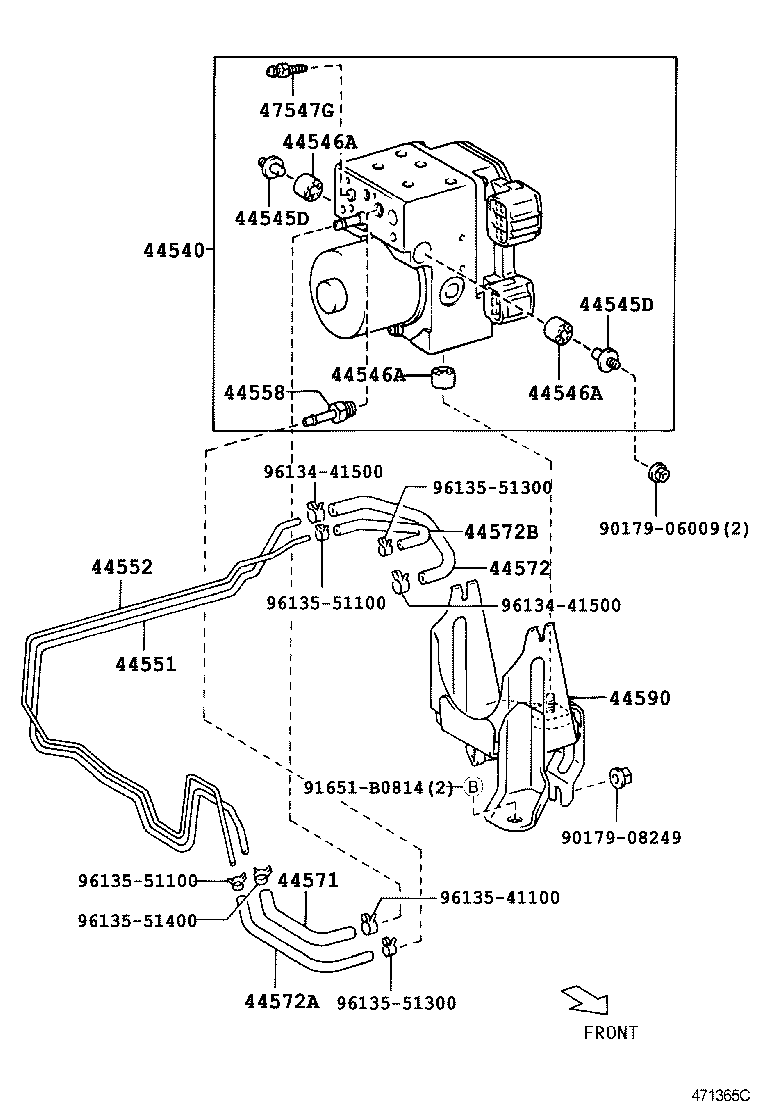 44546-42090 CUSHION, BRAKE ACTUATOR BOLT product image