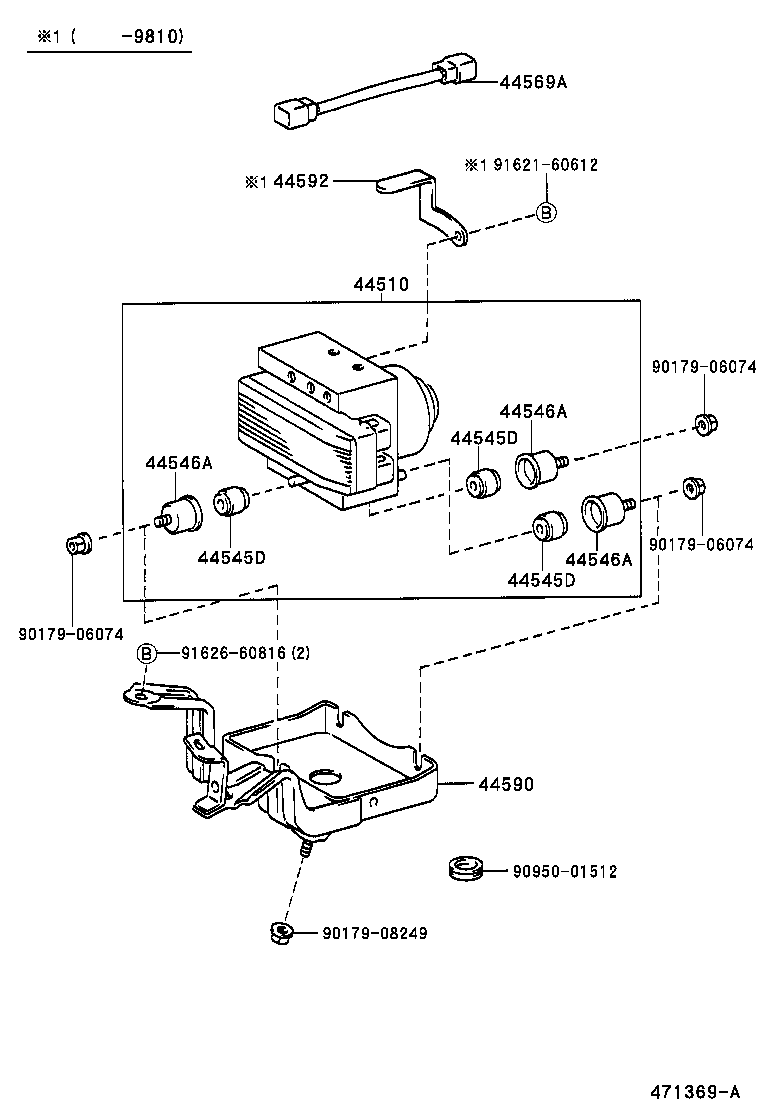 44545-30110 HOLDER, BRAKE ACTUATOR BOLT product image