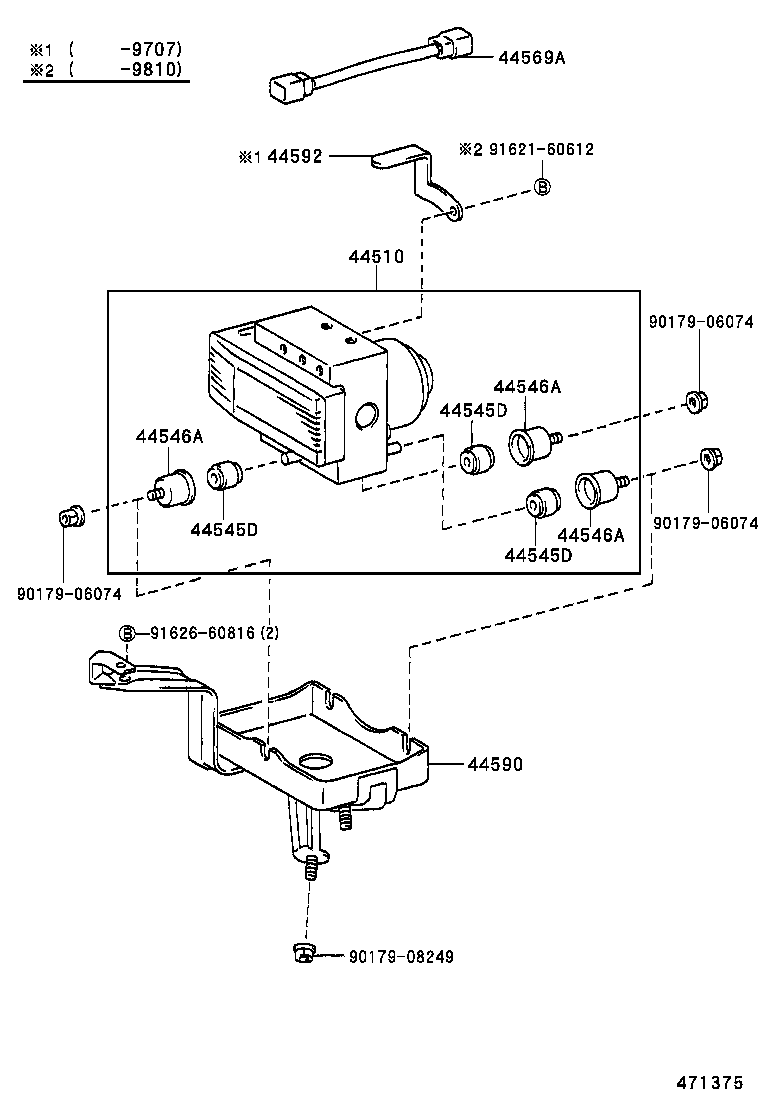 44545-30110 HOLDER, BRAKE ACTUATOR BOLT product image