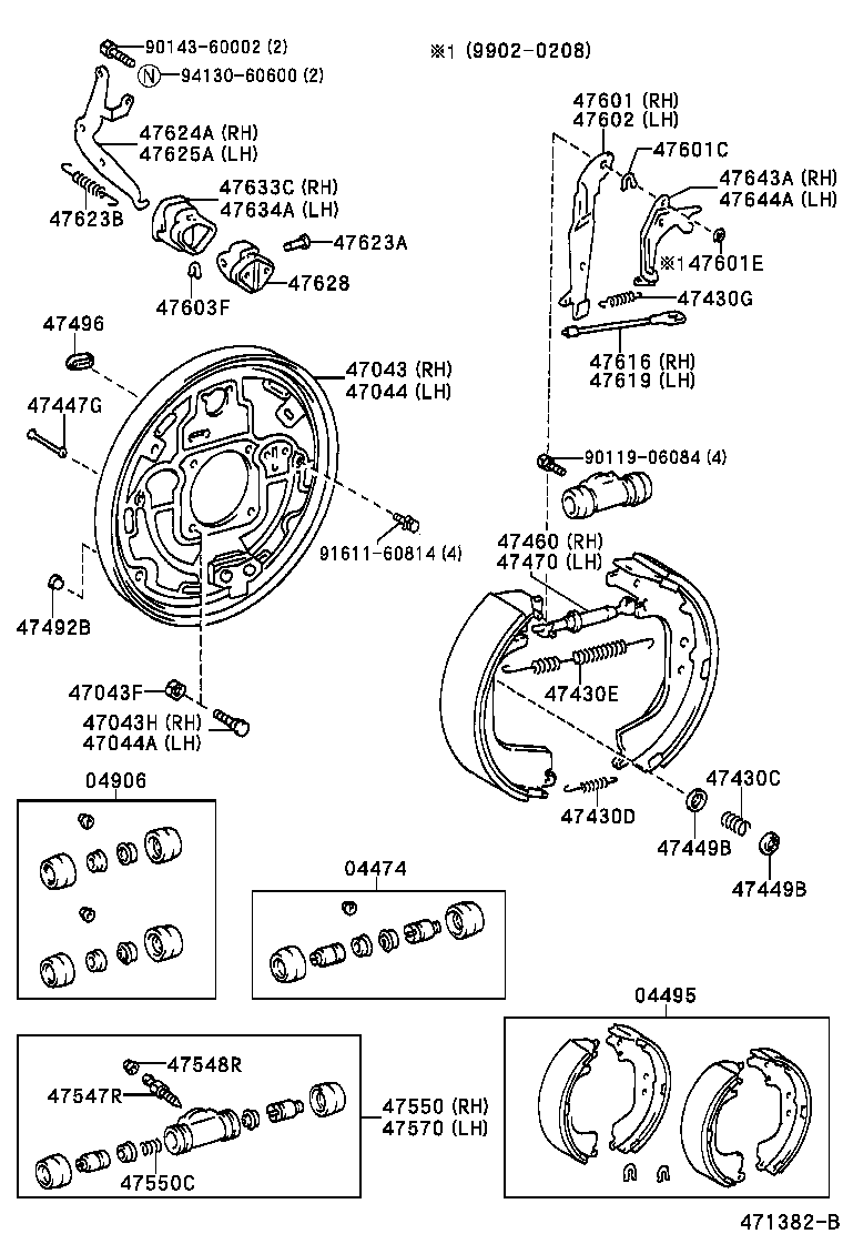 Toyota 47061-34010 ADJUSTER ASSY, SHOE, RH(FOR REAR BRAKE)