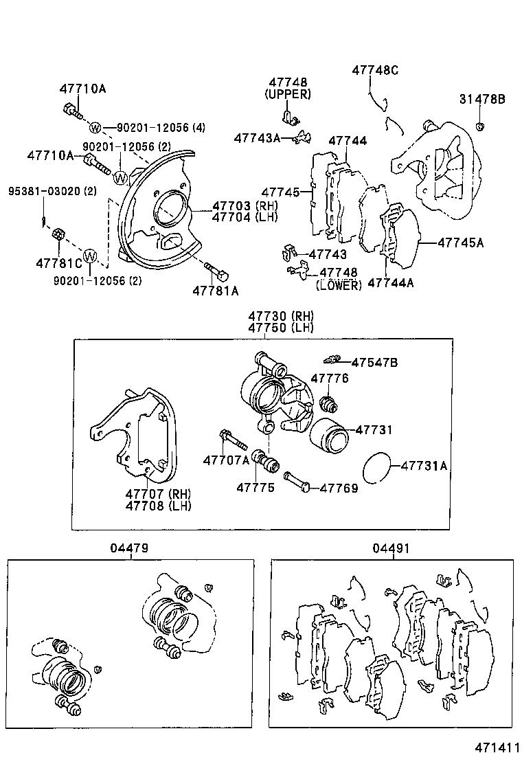 04491-28330 PAD KIT, DISC BRAKE, FRONT product image