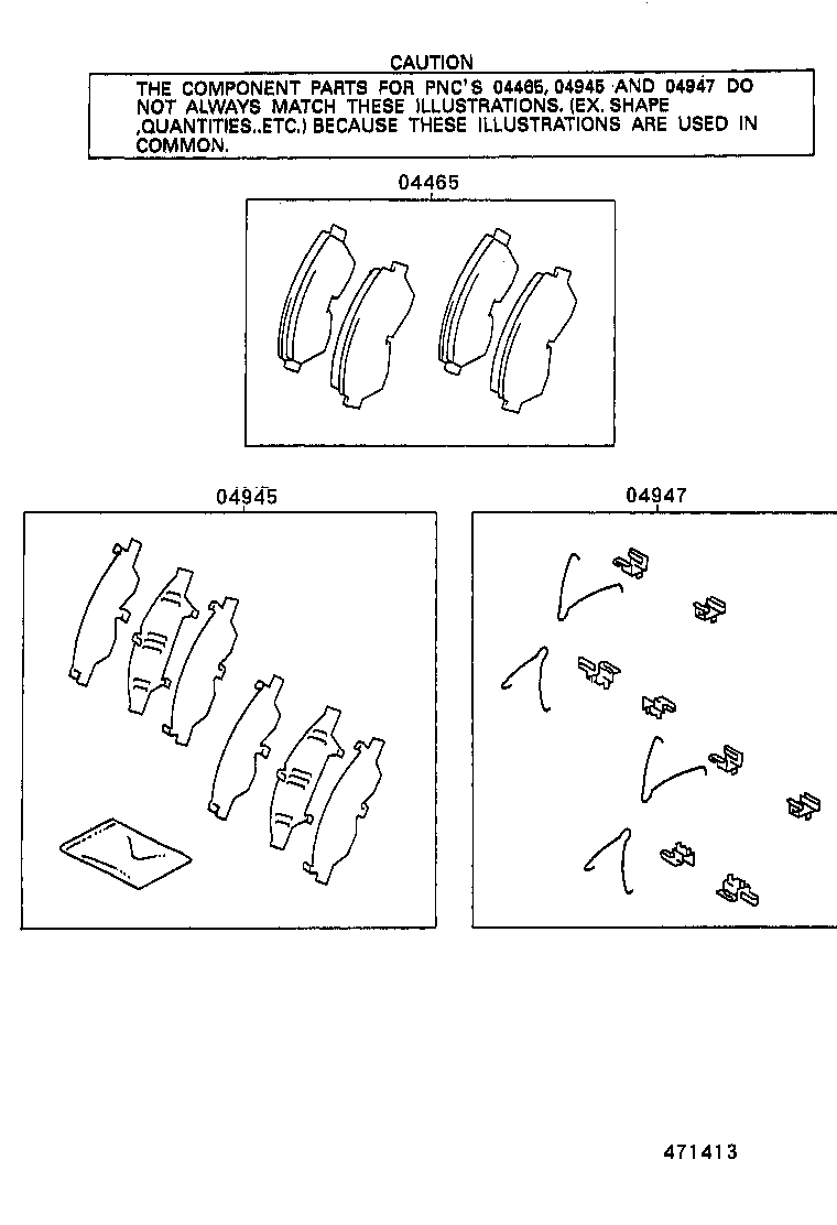 04491-28330 PAD KIT, DISC BRAKE, FRONT product image