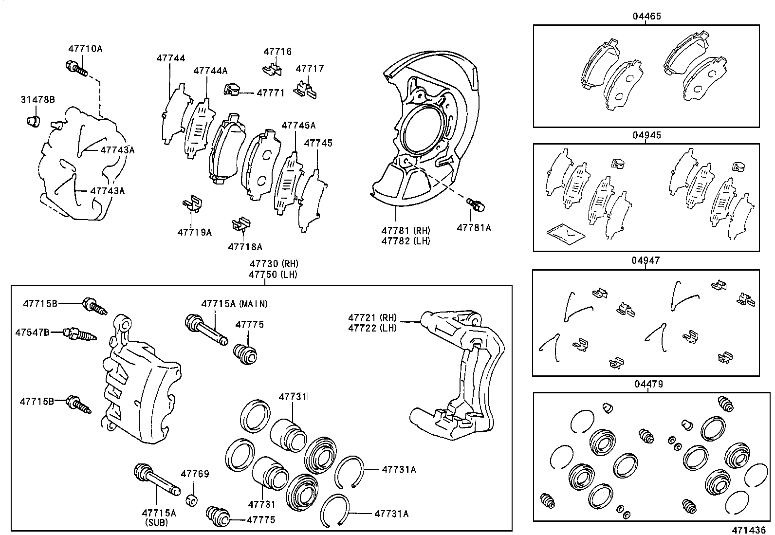 90080-52065 RING, SET(FOR FRONT DISC BRAKE PISTON) product image