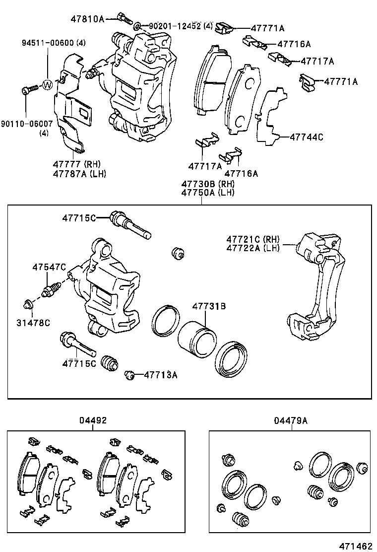 47744-60010 SHIM, ANTI-SQUEAL, NO.1(FOR REAR DISC BRAKE) product image