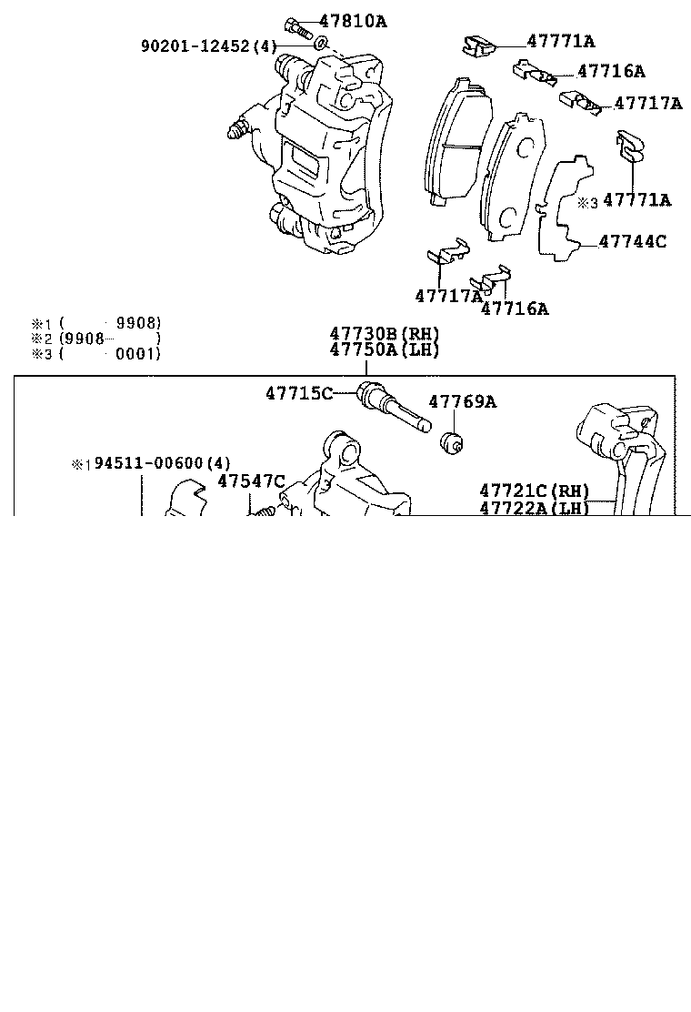 04946-60040 SHIM KIT, ANTI SQUEAL(FOR REAR DISC BRAKE) product image