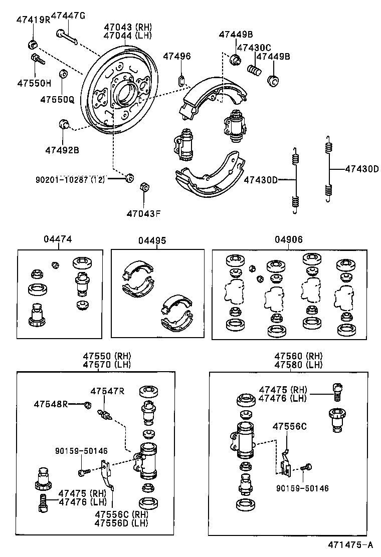 04495-37040 SHOE KIT, REAR BRAKE product image